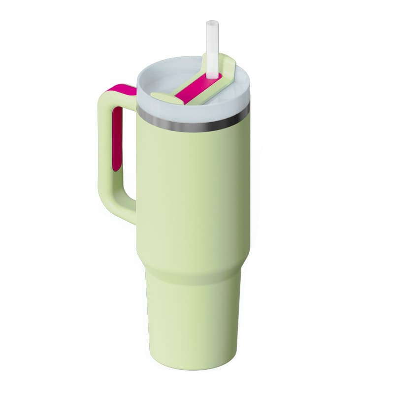 40 Oz Tumbler with Handle Straw Insulated